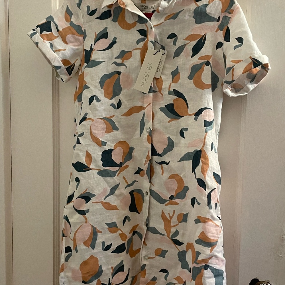 Rachel Zoe summer dress - 100% linen, machine washable!